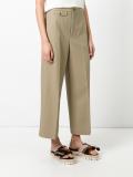 high-waisted cropped trousers