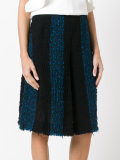 stripe knee-length shorts