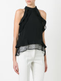 mesh detail blouse 