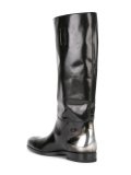 metallic effect boots