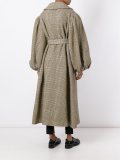 oversized checked coat