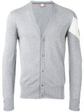 Knit patch sleeve cardigan 