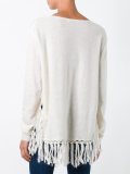 fringed hem jumper