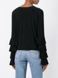 layered ruffled longsleeved T-shirt