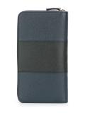 bicolour zipped wallet
