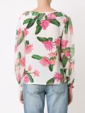 front lace up floral tunic