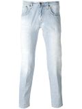 distressed slim fit jeans