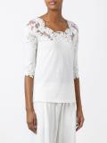 lace inserts T-shirt 