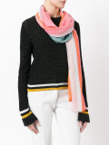 colour block striped scarf