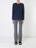 micro crepe crew neck sweater 