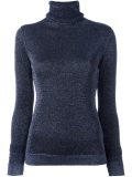 metallic turtle neck sweater