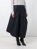 duchess satin inverted pleat skirt