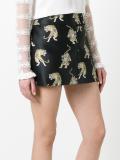 tiger pattern mini skirt