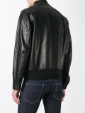 leather bomber jacket