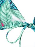 leaf print triangle bikini top