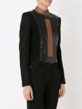 leather panel jacket