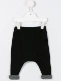striped turn-up hem leggings