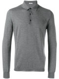 heathered polo shirt