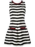 striped flared dress