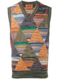 knitted zig-zag vest