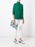 geometric print clutch