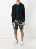 palm print shorts
