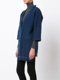 three-quarters sleeve denim jacket