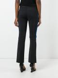appliqué stripe flared trousers