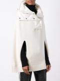 padded collar knitted cape