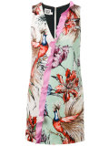 floral contrast dress
