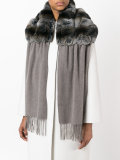 variated rabbit fur scarf