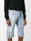 distressed cropped jeans