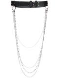 silver-tone chain belt