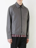 collared leather jacket