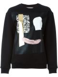 abstract face print sweatshirt 