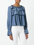 tiered ruffled blouse