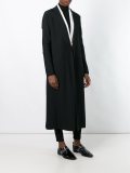 peaked lapel long coat