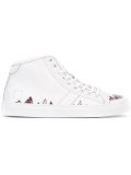 stitch detail hi-top sneakers
