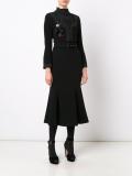 scoop neck cropped jacket