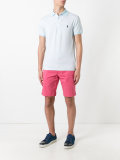 embroidered logo striped polo shirt 