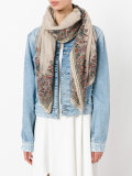 floral embroidered scarf