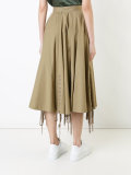 lace-up hem skirt