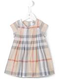check cotton pleat dress