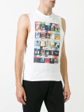 sleeveless cigarettes print T-shirt