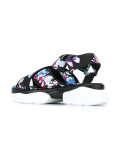 cross-over floral sandals 