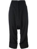 drop-crotch cropped trousers