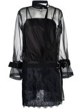 panelled sheer dress