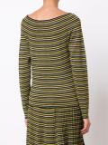 boat neck striped blouse