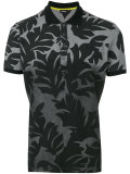 leaf print polo shirt