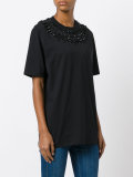 embellished neck T-shirt